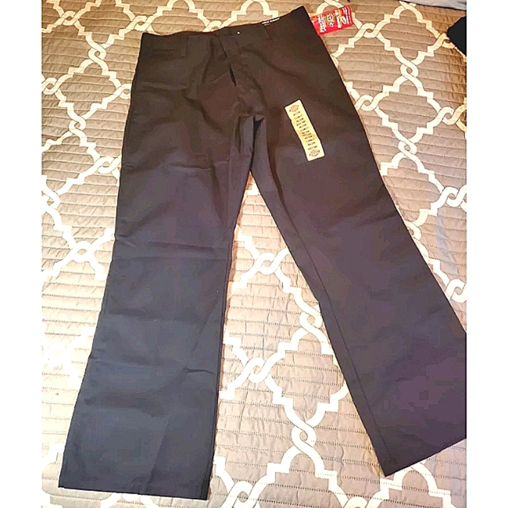 NWT Dickies KP312 Girls FlexWaist® Flat Front Straight Leg PantFlexWaist® BLACK